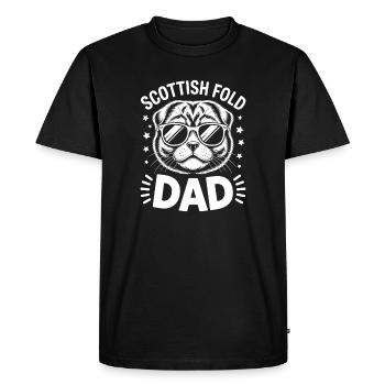 Scottish Folding Cats Scottish Fold Gift - Men's Premium Organic T-Shirt - black - Front - Nico (187cm)