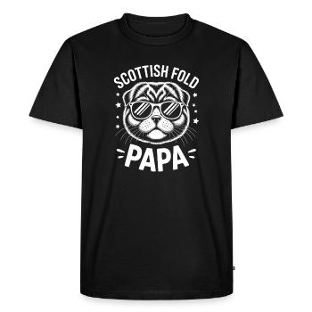 Scottish Folding Cats Scottish Fold Gift - Men's Premium Organic T-Shirt - black - Front - Nico (187cm)