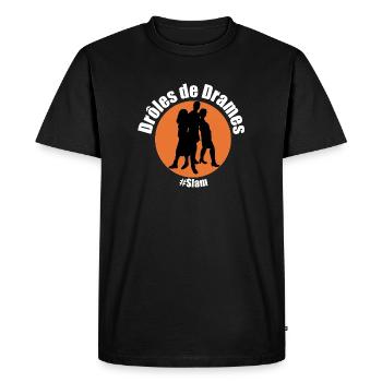 Funny Slam Dramas - Men's Premium Organic T-Shirt - black - Front - Nico (187cm)