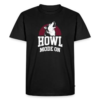 Mode Hurlement sur le design Husky - T-shirt Premium bio Homme - noir - Devant - Nico (187cm)