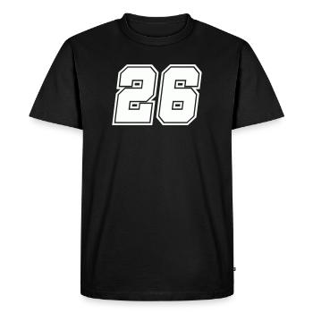 Numéro 26 - T-shirt Premium bio Homme - noir - Devant - Nico (187cm)