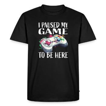 I paused my game controller - Men's Premium Organic T-Shirt - black - Front - Nico (187cm)