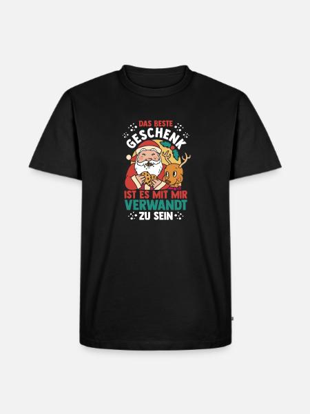 Weihnachtsmann Weihnachtszeit Weihnachts - Männer Premium Bio T-Shirt - Schwarz