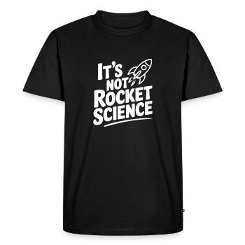 It’s Not Rocket Science - Men's Premium Organic T-Shirt - black - Front - Nico (187cm)