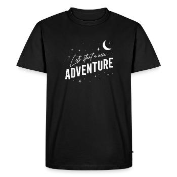 Vanlife - - Entamons une nouvelle aventure - T-shirt Premium bio Homme - noir - Devant - Nico (187cm)