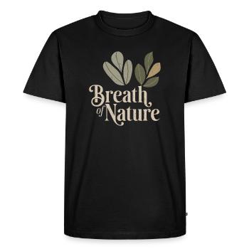Vintage botanique - T-shirt Premium bio Homme - noir - Devant - Nico (187cm)
