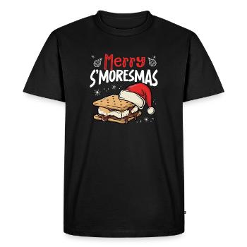 Joyeux feu de camp de vacances drôle de Noël - T-shirt Premium bio Homme - noir - Devant - Nico (187cm)