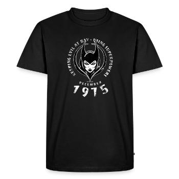 50. Anniversaire utilisant les super-pouvoirs depuis 12/1975 - T-shirt Premium bio Homme - noir - Devant - Nico (187cm)