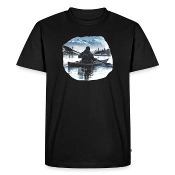 Kayak - Men's Premium Organic T-Shirt - black - Front - Nico (187cm)