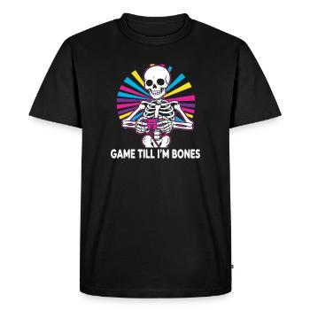 Contrôleur squelette Game Till Bones - T-shirt Premium bio Homme - noir - Devant - Nico (187cm)