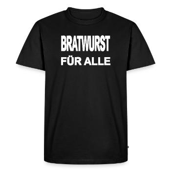 Bratwurst - Men's Premium Organic T-Shirt - black - Front - Nico (187cm)