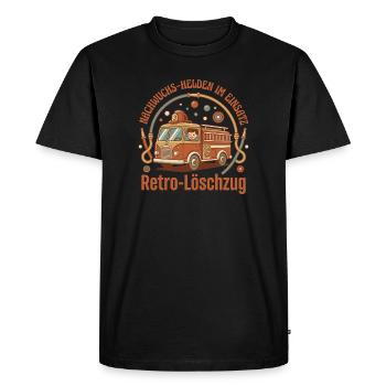 Descendants de la Rétro Fire Brigade - T-shirt Premium bio Homme - noir - Devant - Nico (187cm)