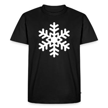 Snowflake Snow - Men's Premium Organic T-Shirt - black - Front - Nico (187cm)