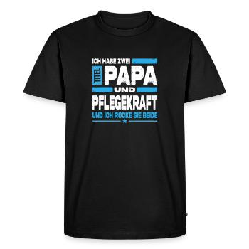 Dad and caregiver - Men's Premium Organic T-Shirt - black - Front - Nico (187cm)