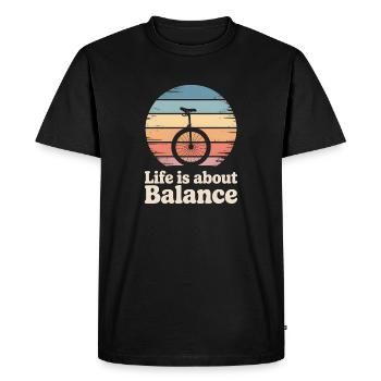 Monocycle - T-shirt Premium bio Homme - noir - Devant - Nico (187cm)