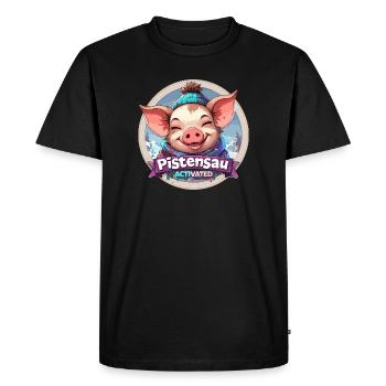 Pistensau a activé la scène d’hiver Apreski Party - T-shirt Premium bio Homme - noir - Devant - Nico (187cm)