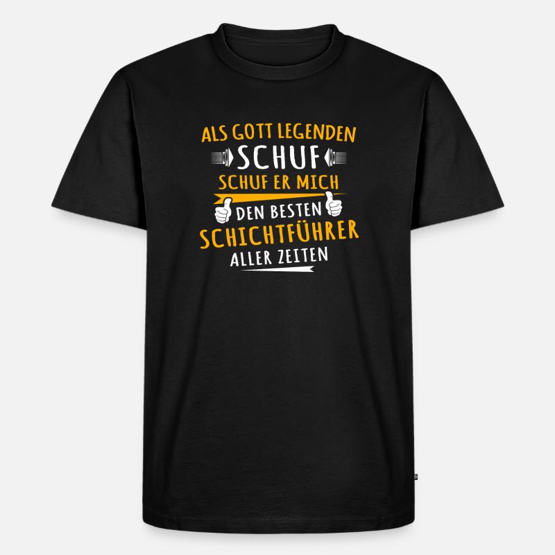 Schichtführer - Männer Premium Bio T-Shirt - Schwarz