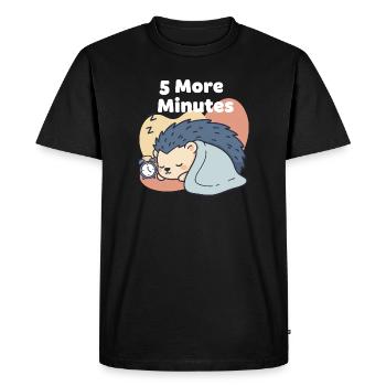 Encore 5 minutes à dormir hérisson - T-shirt Premium bio Homme - noir - Devant - Nico (187cm)