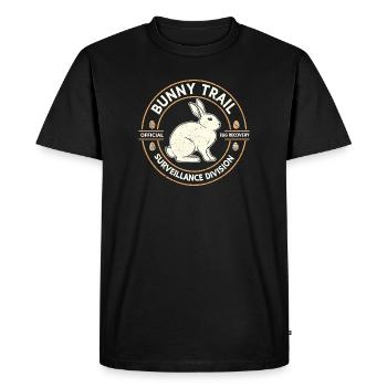Département de surveillance du Sentier du Lapin Pâques drôle - T-shirt Premium bio Homme - noir - Devant - Nico (187cm)