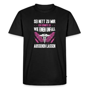 Nurse Gifts Nursing Funny Nurse - Men's Premium Organic T-Shirt - black - Front - Nico (187cm)