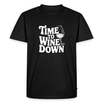 Il est temps de prendre le verre - T-shirt Premium bio Homme - noir - Devant - Nico (187cm)