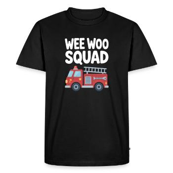 Divertissement en voiture de camion de pompiers de la Wee Woo Squad - T-shirt Premium bio Homme - noir - Devant - Nico (187cm)
