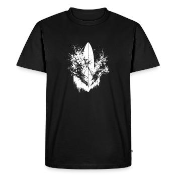 Surf dynamique Illustration Surf Surf - T-shirt Premium bio Homme - noir - Devant - Nico (187cm)