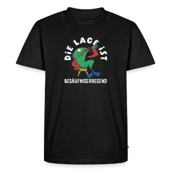 L’endroit est le poisson ivre - T-shirt Premium bio Homme - noir - Devant - Nico (187cm)