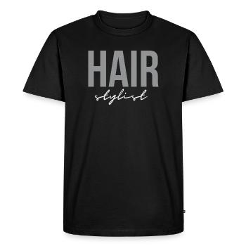 Wedding Hair Stylist – Bridal Hairdresser Beauty - Men's Premium Organic T-Shirt - black - Front - Nico (187cm)