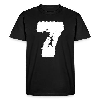 7 Numéro Sept - T-shirt Premium bio Homme - noir - Devant - Nico (187cm)