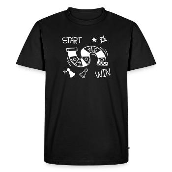 Jeu de société Start Win Arcade - T-shirt Premium bio Homme - noir - Devant - Nico (187cm)