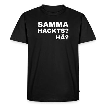 samma hacks hä - T-shirt Premium bio Homme - noir - Devant - Nico (187cm)
