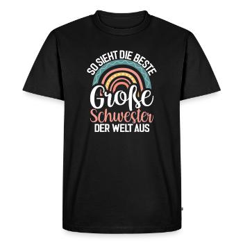 This is what the best big sister in the world looks like - Men's Premium Organic T-Shirt - black - Front - Nico (187cm)
