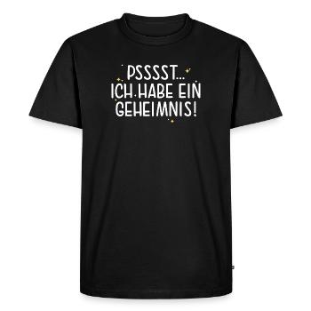 Pssst, j’ai un secret, grande sœur - T-shirt Premium bio Homme - noir - Devant - Nico (187cm)