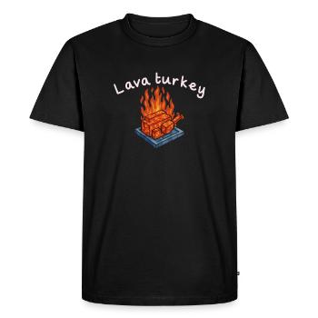 Rôti de brique de dinde à la lave - T-shirt Premium bio Homme - noir - Devant - Nico (187cm)