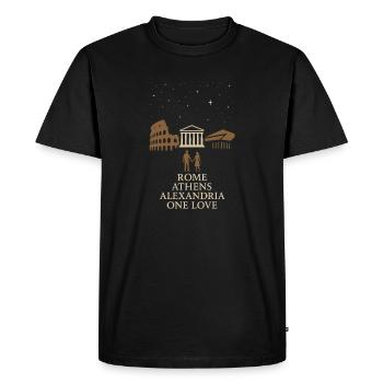 Mythologie de l’amour ancien Romance Vintage - T-shirt Premium bio Homme - noir - Devant - Nico (187cm)
