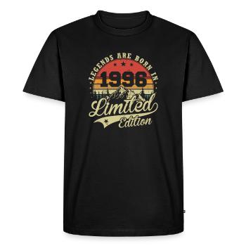 Cadeau d’anniversaire 1996 des légendes nées - T-shirt Premium bio Homme - noir - Devant - Nico (187cm)
