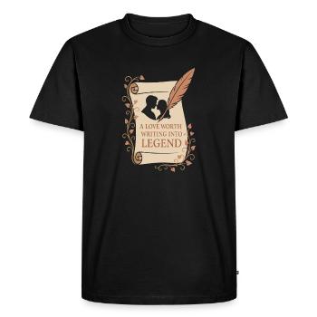 Mythologie de l’amour ancien Romance Vintage - T-shirt Premium bio Homme - noir - Devant - Nico (187cm)