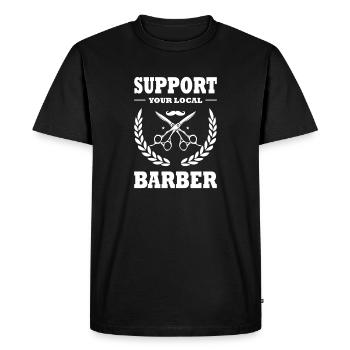 Coiffeur Salon Coiffeur Coiffeur Cadeaux - T-shirt Premium bio Homme - noir - Devant - Nico (187cm)