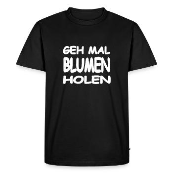 Fleur - T-shirt Premium bio Homme - noir - Devant - Nico (187cm)