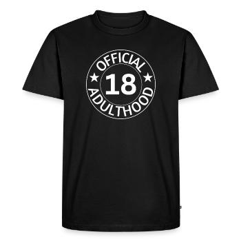 Âge adulte officiel 18 – Design statement - T-shirt Premium bio Homme - noir - Devant - Nico (187cm)