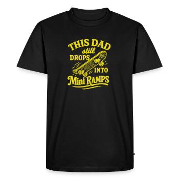 Skateboard Skateboarding Papa Dad - Men's Premium Organic T-Shirt - black - Front - Nico (187cm)