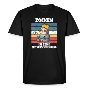 Jeux d’argent et jeux - T-shirt Premium bio Homme - noir - Devant - Nico (187cm)