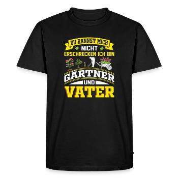 Gardener Saying Gardening Hobby Gardener Father Dad - Men's Premium Organic T-Shirt - black - Front - Nico (187cm)