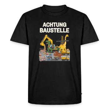 Site de construction de dinosaures - T-shirt Premium bio Homme - noir - Devant - Nico (187cm)
