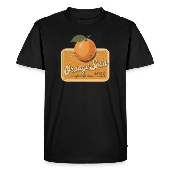 Retro Orange Soda – Since 1958 - Men's Premium Organic T-Shirt - black - Front - Nico (187cm)