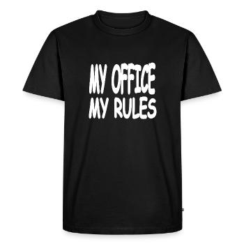 Bureau - T-shirt Premium bio Homme - noir - Devant - Nico (187cm)