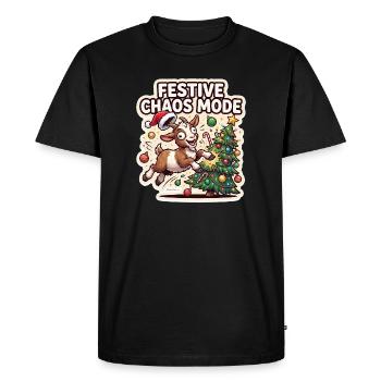 Noël festif Chaos Fashion Goat - T-shirt Premium bio Homme - noir - Devant - Nico (187cm)