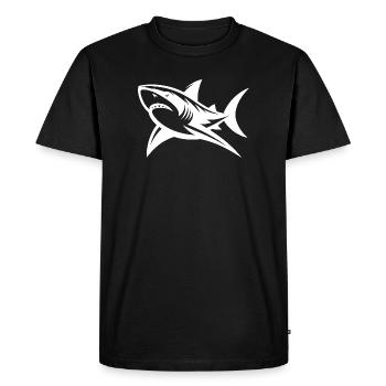 Smiling is hard with so many teeth shark joke - Men's Premium Organic T-Shirt - black - Front - Nico (187cm)