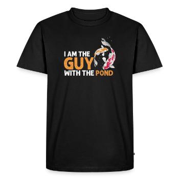 Je suis le gars avec le loisir amateur de carpes koi de l’étang - T-shirt Premium bio Homme - noir - Devant - Nico (187cm)